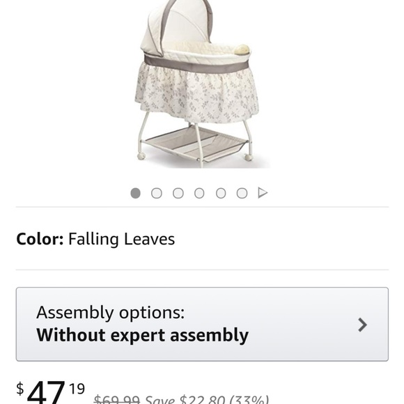 Delta Children Sweet Beginnings Bassinet - Picture 1 of 8